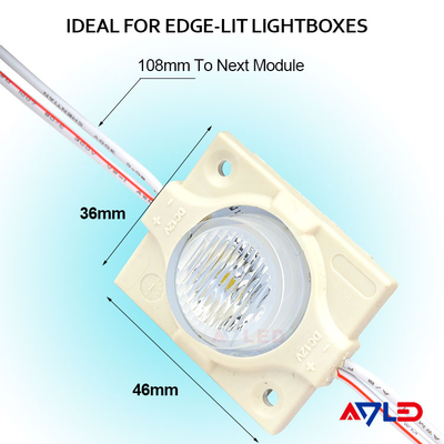 Moduł LED IP67 Światła Dwustronna krawędź Świeci się Lightbox Możliwość przyciemniania 12 V 3030 SMD LED Chip