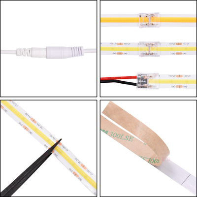 UL Flexible LED Strip Famous Chip 24V Ultra Thin Silicone 10mm PCB board IP20 528 Cob led lampy