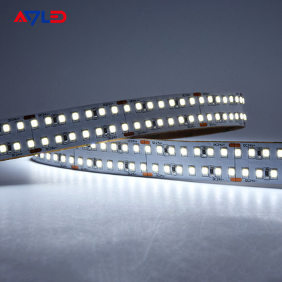 Jednokolorowa taśma LED do krojenia Taśma świetlna zewnętrzna Dwurzędowa 24V Ciepła biel Zimna biel