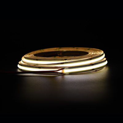Super jasny 528 LED/M COB Led Strip 12V 24V 10MM bezpłaszczyste żółte światło COB/FOB