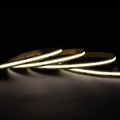 Super jasny 528 LED/M COB Led Strip 12V 24V 10MM bezpłaszczyste żółte światło COB/FOB