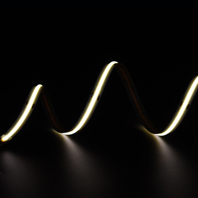 Super jasny 528 LED/M COB Led Strip 12V 24V 10MM bezpłaszczyste żółte światło COB/FOB
