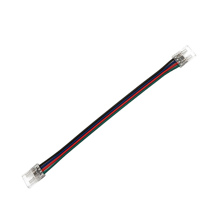 Złącze taśmy LED RGB z kablem 10mm Szerokość PCB 4Pin