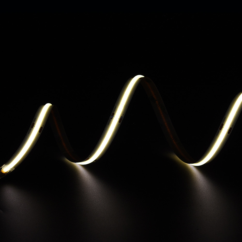 Super jasny 528 LED/M COB Led Strip 12V 24V 10MM bezpłaszczyste żółte światło COB/FOB