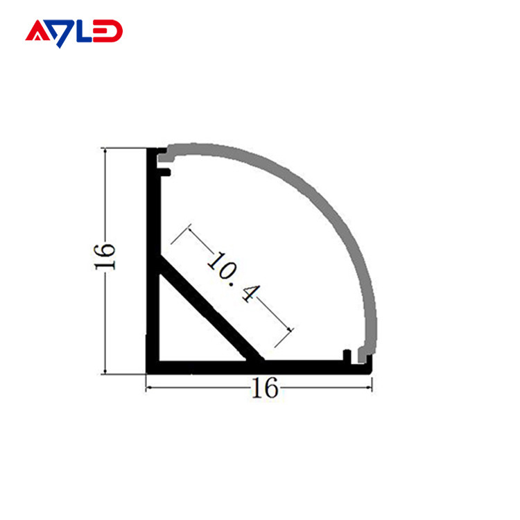 Profil LED Strip Channel Light Diffuser Corner Extrusion Channel Profil LED Aluminium dla taśmy LED